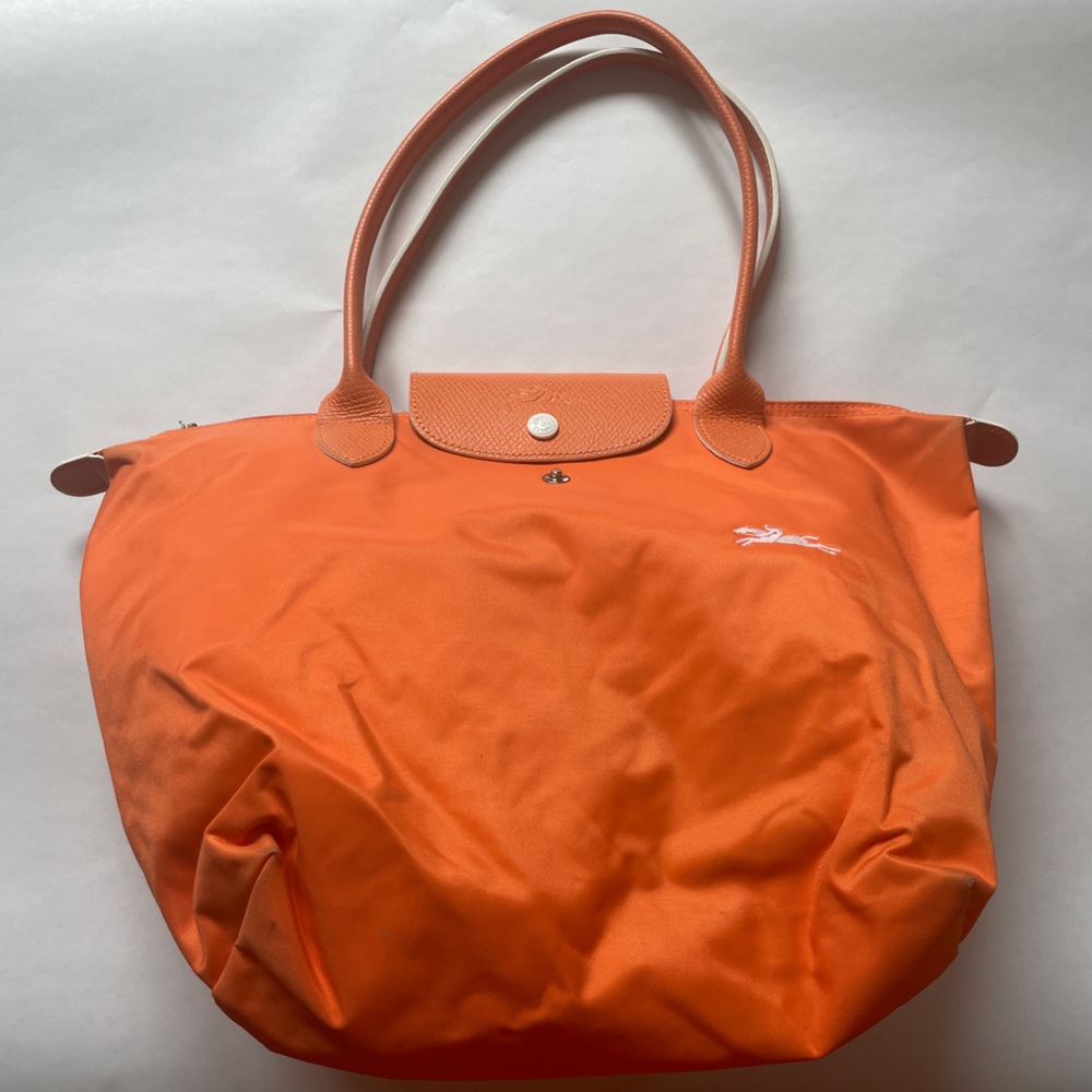 Orange Le Pliage Longchamp Tote Bag